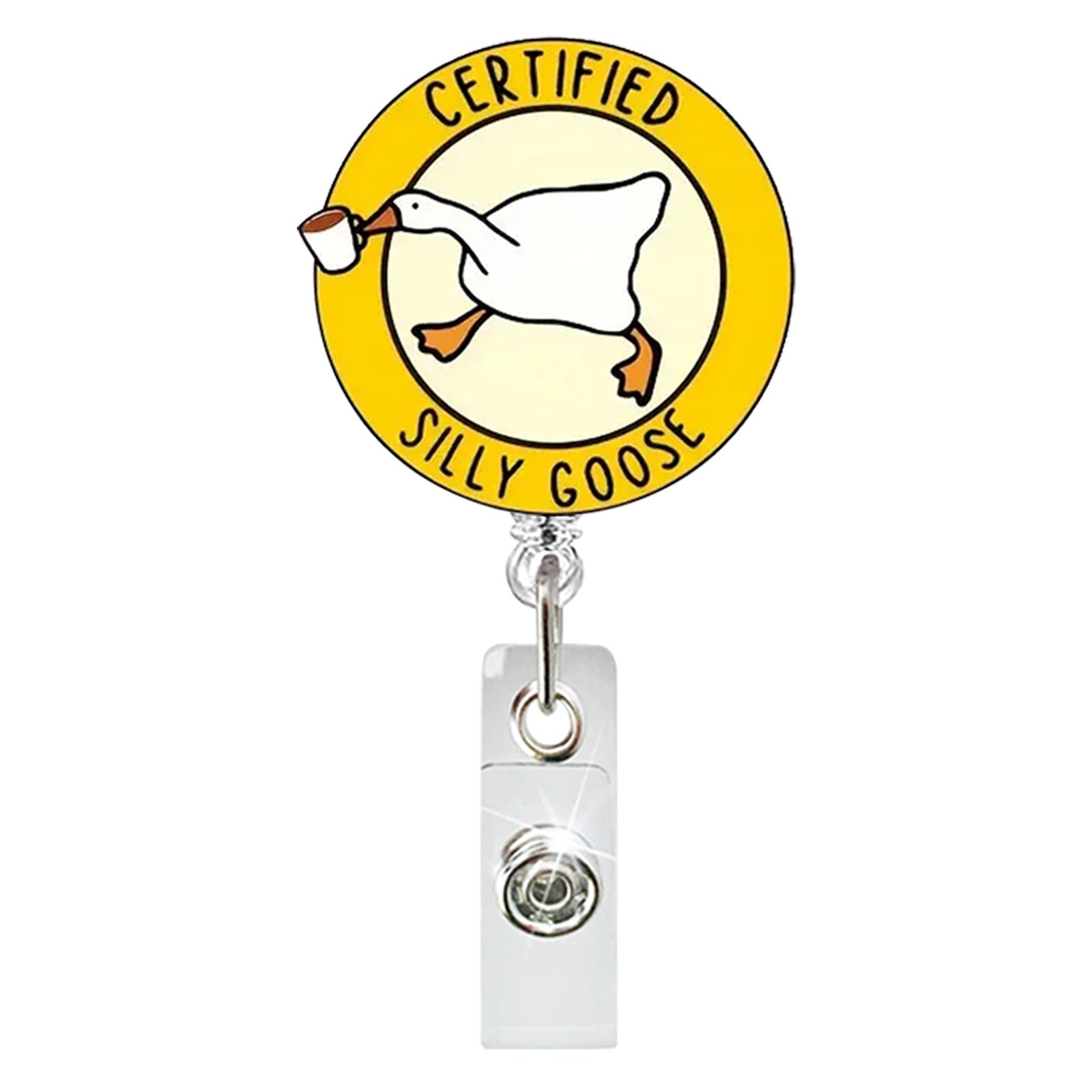 Wholesale Glitter acrylic retractable badge scroll easy pull buckle